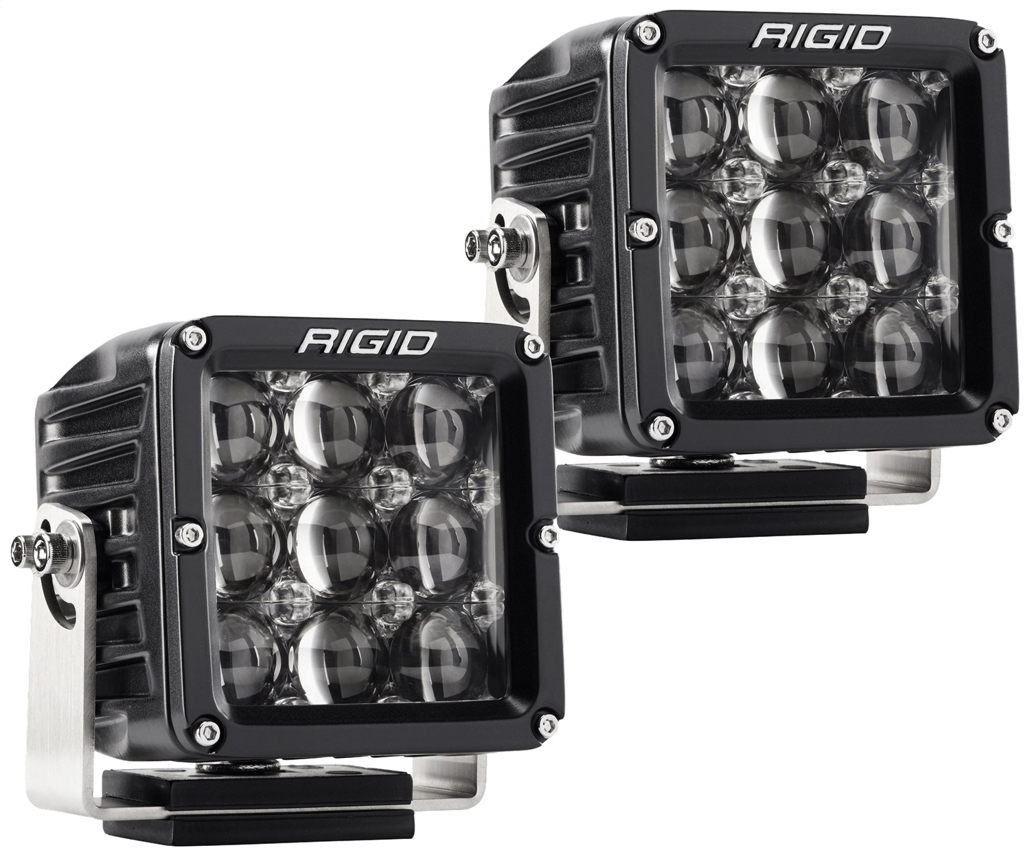 RIGID D-XL PRO LED Light, Hyperspot Optic, Surface Mount, Black Housing, Pair